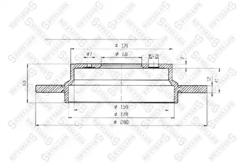 Тормозной диск STELLOX 6020-4843-SX невентилируемый