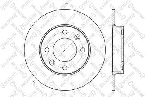 Тормозной диск STELLOX 6020-3722-SX невентилируемый задний мост