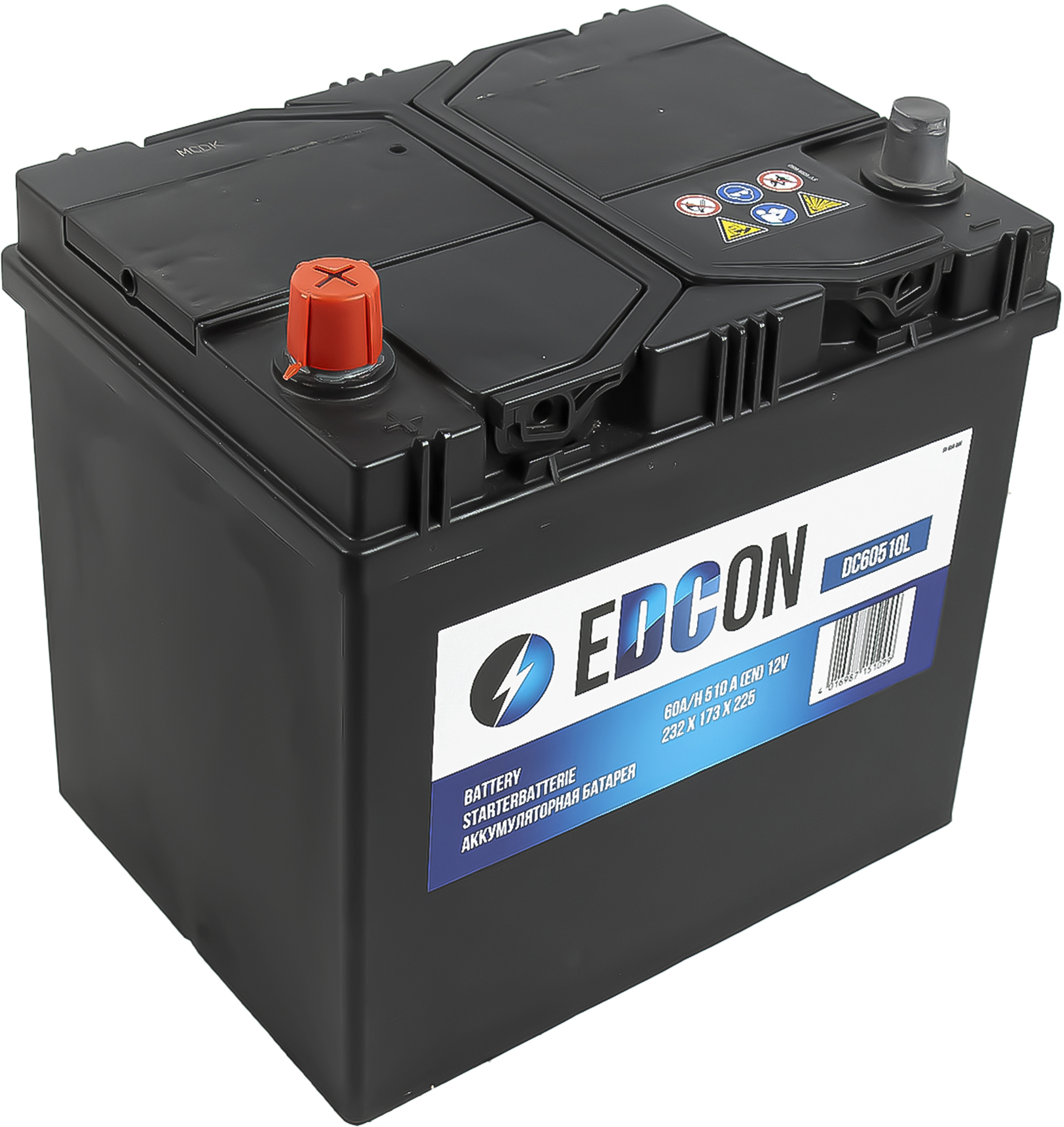 Аккумулятор EDCON DC60510L 60 Ач 510 А 232x173x225 мм 1 (+-) прямая