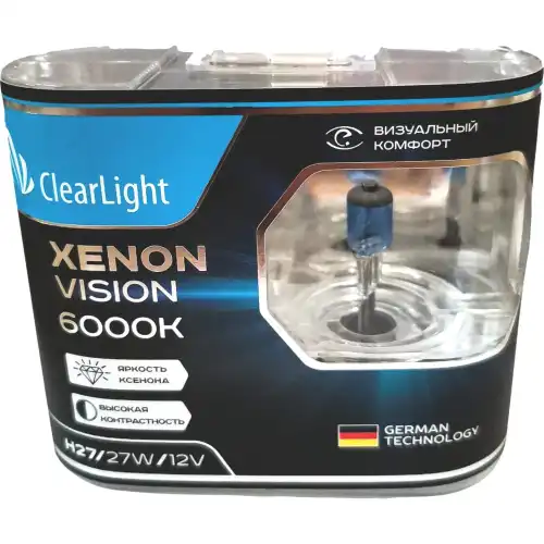 Автолампа галогенные CLEARLIGHT MLH27XV PG13 6000K К