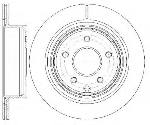 Тормозной диск REMSA 6998.10 вентилируемый задний мост