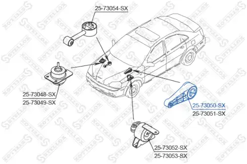 подушка ДВС задняя левая!\ Daewoo Lacetti 1.4/1.6 DOHC MPI 04>