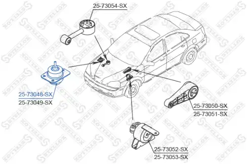 Подушки двигателя подушка ДВС правая!\ Daewoo Lacetti 1.4/1.6 DOHC MPI 04>