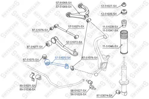 рычаг задней подвески продольный!\ Hyundai Sonata EF 98-04