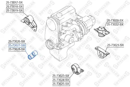 Подушки двигателя  Армтек подушка ДВС нижняя правая! VIN: 577031>\ Daewoo Matiz 0.8 SOHC 02>