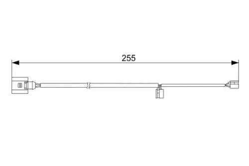 QBWS0226 [7L0907637B] !датчик износа колодок зад.\VW Touareg,Porsche Cayenne 02>L=255