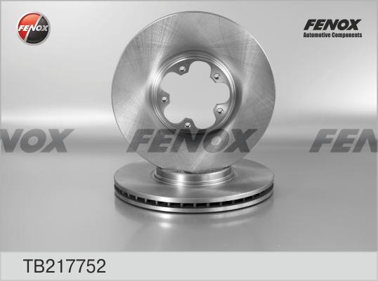 Тормозной диск FENOX TB217752 вентилируемый передний мост