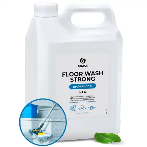 средство щелочное для мытья пола! 'Floor wash strong' (канистра 5.6кг)\