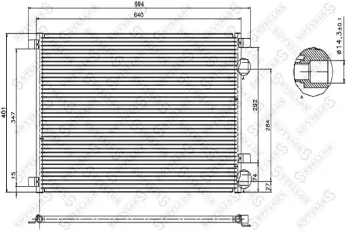 NS94626=RT5305=VL817608 [8200115543] !радиатор конд.\ Renault Scenic/Megane 02>