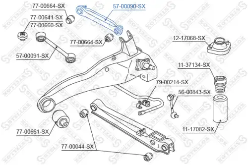 Рычаги подвески тяга задней подвески поперечная!\ Mitsubishi Outlander 2.0/2.4 02>