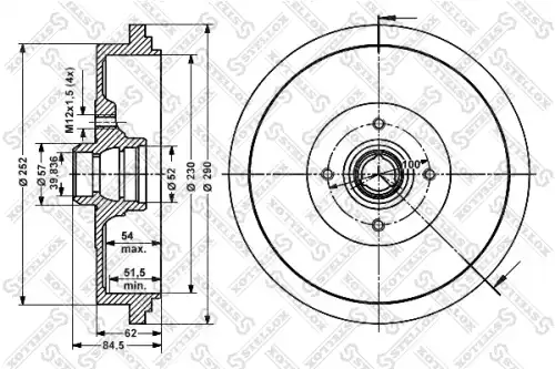 6025-4719-SX барабан тормозной!\ VW Passat all 85-97