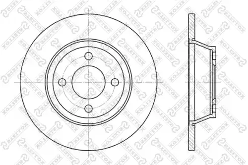 Тормозные диски Тормозной диск STELLOX 6020-4741-SX невентилируемый передний мост