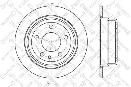 Тормозные диски  Армтек Тормозной диск STELLOX 6020-1514-SX невентилируемый задний мост