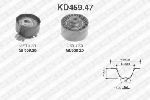 рем.к-кт ГРМ!\ Peugeot 1007/206/307/Partner, Citroen C2/C3/C4 1.6 16V 00>