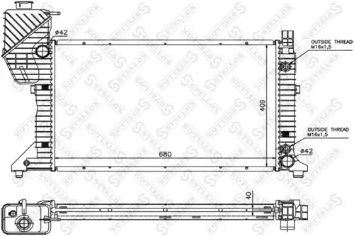 радиатор системы охлаждения! АКПП\ MB Sprinter 901/902/903/904 95-06