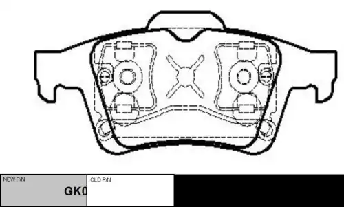 колодки дисковые задние!\ Saab 9-3, Opel Vectra, Ford Focus 1.4-3.2 02>