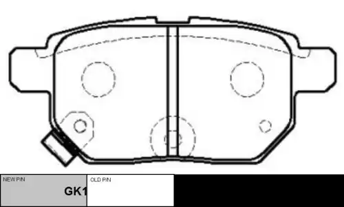 колодки дисковые задние!\ Toyota Auris 1.4VVTi-2.2D 07>/Yaris 1.0VVTi 06>