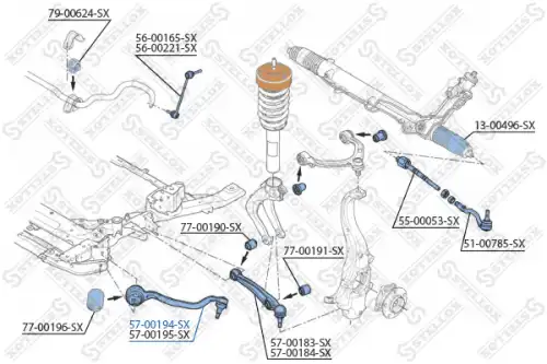 Рычаги подвески рычаг левый!\ BMW E70/E71 07>