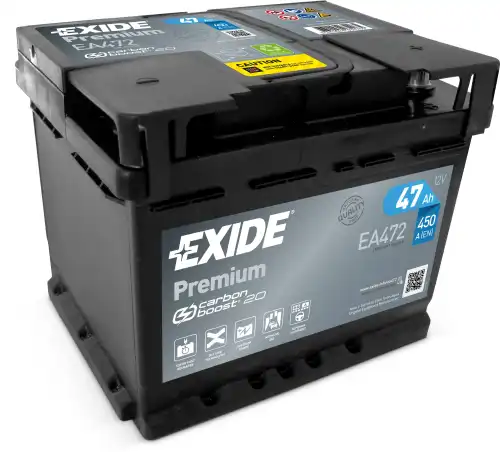  Аккумулятор EXIDE EA472 47 Ач 450 А 207x175x175 мм 0 (-+) обратная