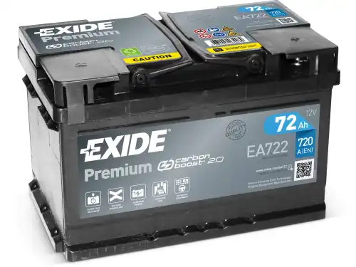 Аккумуляторы автомобильные Аккумулятор EXIDE EA722 72 Ач 720 А 278x175x175 мм 0 (-+) обратная