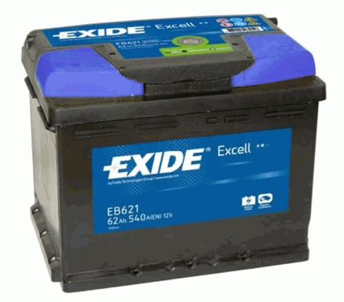 Аккумулятор EXIDE EB621 62 Ач 540 А 242x175x190 мм 1 (+-) прямая