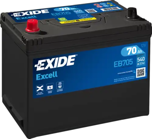  Аккумулятор EXIDE EB705 70 Ач 540 А 270x173x222 мм 1 (+-) прямая