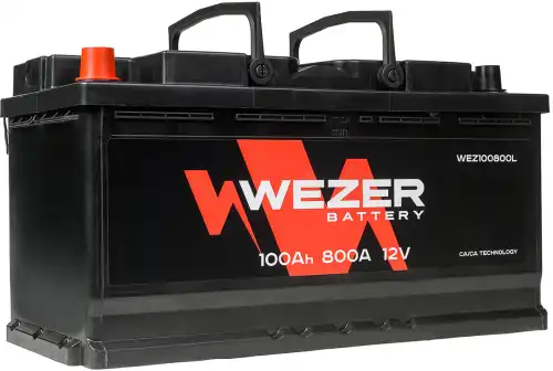   Армтек Аккумулятор WEZER WEZ100800L 100 Ач 800 А 353x175x190 мм 1 (+-) прямая