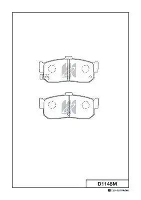 D1148M-01 366 12=572376B !колодки дисковые з.\ Nissan Maxima 3.0i 92>