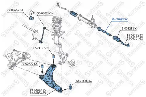 тяга рулевая!\ Renault IV Espace 2.0-3.0DCi 02>