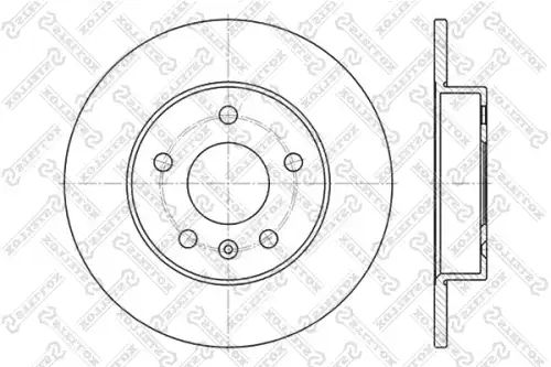 Тормозной диск STELLOX 6020-3631-SX невентилируемый задний мост