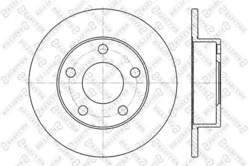 Тормозной диск STELLOX 6020-4763-SX невентилируемый задний мост