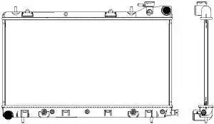 радиатор охлаждения! МКПП, с горловиной\ Subaru Forester 2.0i 02-05