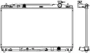 радиатор системы охлаждения!\ Toyota Camry 2.4 07>