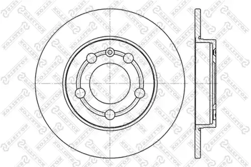 Тормозной диск STELLOX 6020-4779-SX невентилируемый задний мост