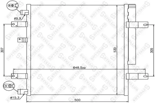 радиатор кондиционера !Aluminium/Aluminium 500x530x16 \MB Atego 05.04>