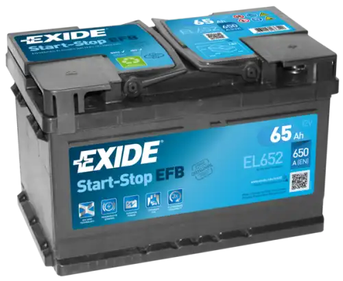   Армтек Аккумулятор EXIDE EL652 65 Ач 650 А 278x175x175 мм 0 (-+) обратная