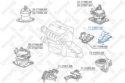 опора КПП задняя AT!\Honda Accord 02-08