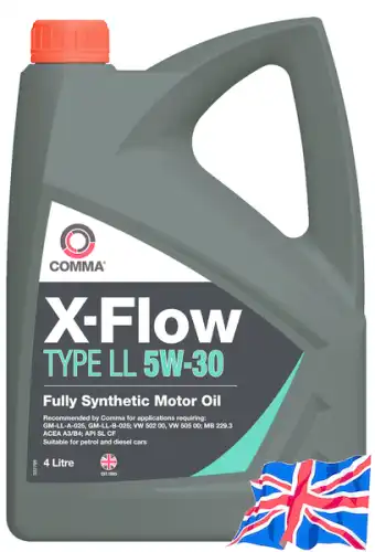 Моторное масло COMMA XFLL4L 5W-30 синтетическое 4 л