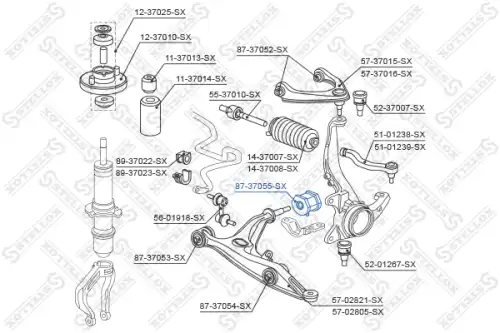 сайлентблок рычага нижн. зад.!\ Honda Civic1.4-1.6 95-01/CR-V 2.0 16V 95>