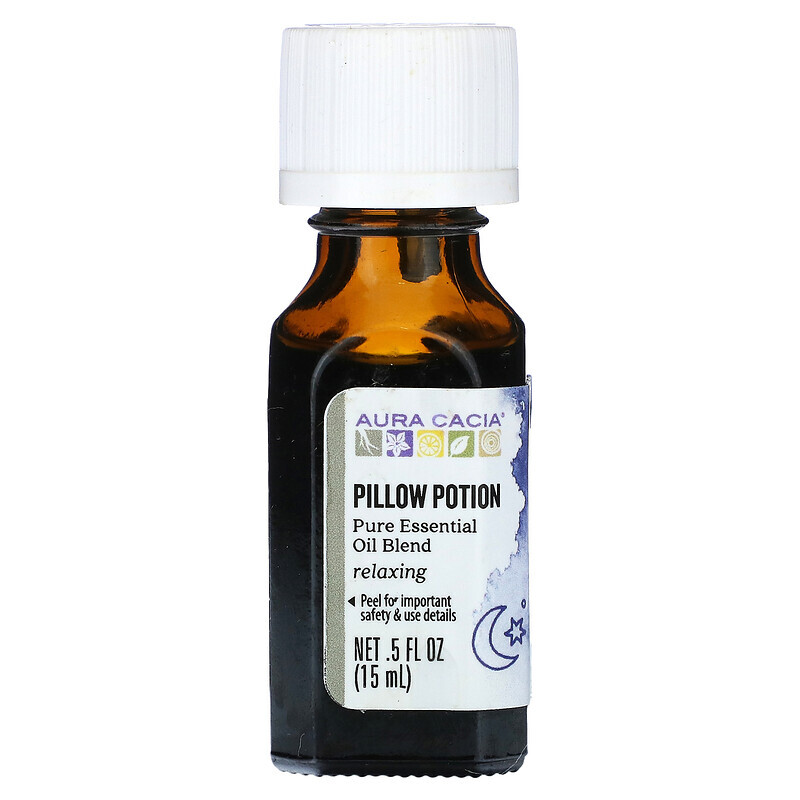 Aura Cacia, Pure Essential Oil Blend, Pillow Potion, 0.5 fl oz (15 ml)