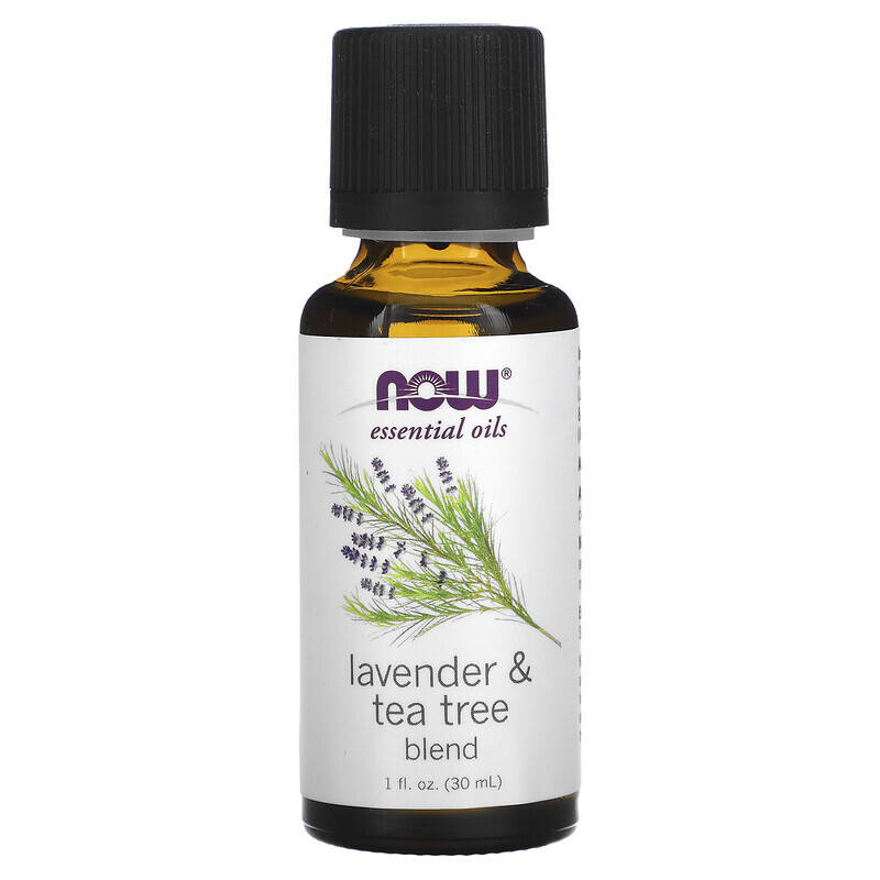 NOW Foods, Essential Oils, Lavender & Tea Tree Blend, 1 fl oz (30 ml)