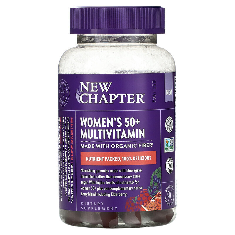 New Chapter, Women's 50+ Multivitamin, Beere und Zitrus, 90 Fruchtgummis