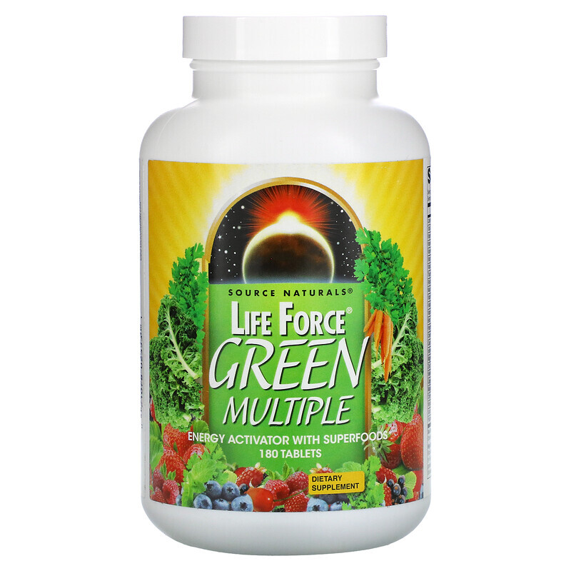 Source Naturals, Life Force, Green Multiple, 180 таблеток