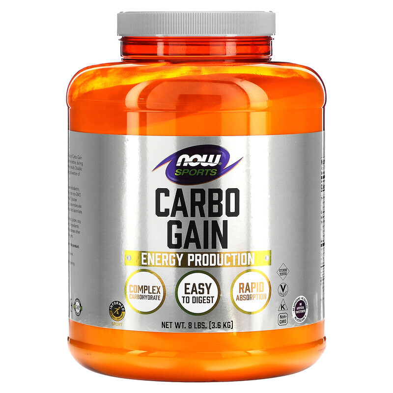 NOW Foods, Sports, Carbo Gain, 8 фунтов (3629 г)