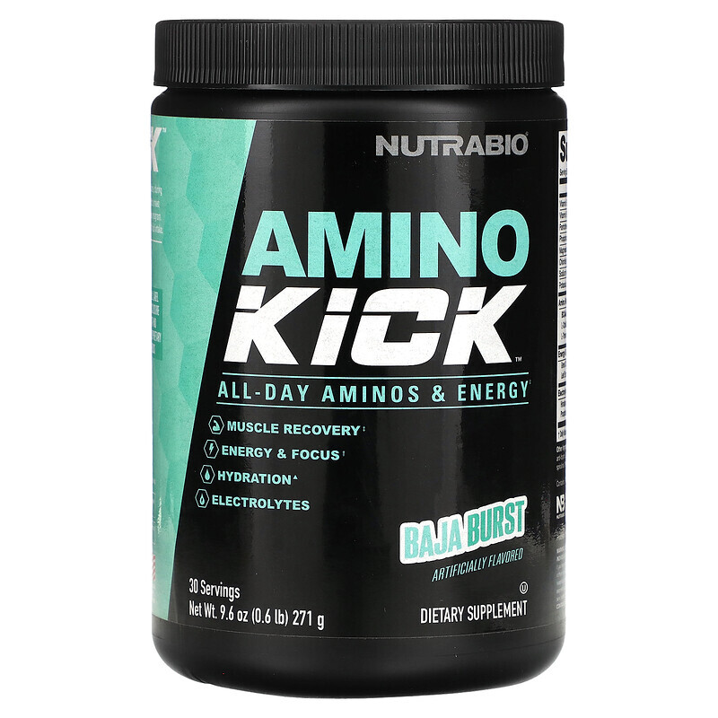 Nutrabio Labs, Amino Kick, Baja Burst, 271 г (0,6 фунта)