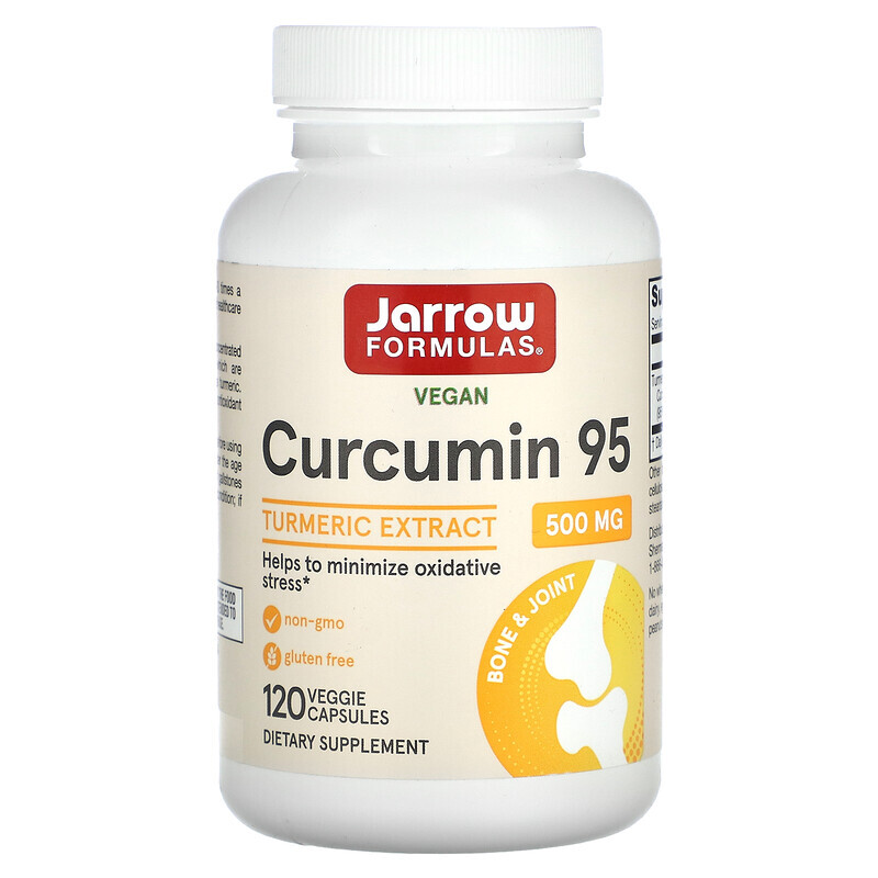 Jarrow Formulas, Куркумин 95, 500 мг, 120 растительных капсул