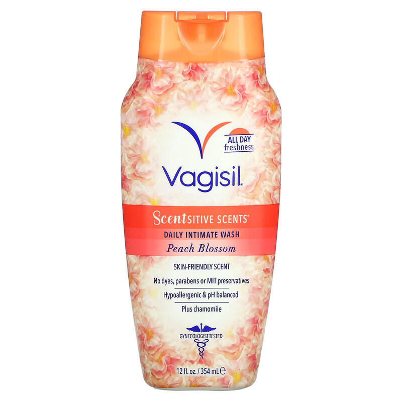 Vagisil, Scentsitive Scents, ежедневное средство для интимной гигиены, цветы персика, 354 мл (12 жидк. Унций)