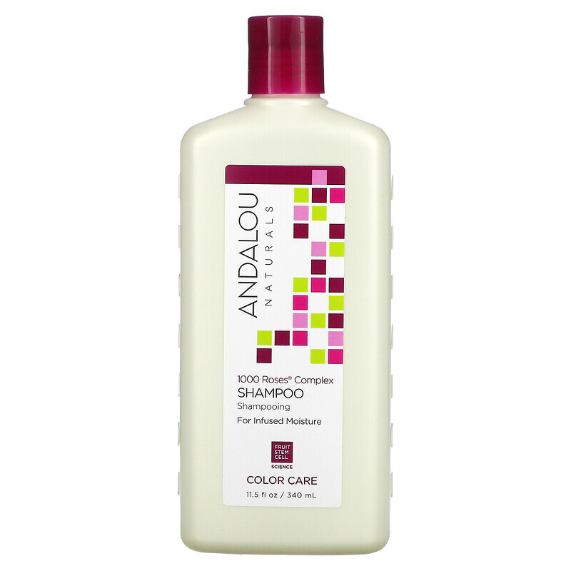 Andalou Naturals, Shampoo, Color Care, For Infused Moisture, 1000 Roses Complex, 11.5 fl oz (340 ml)