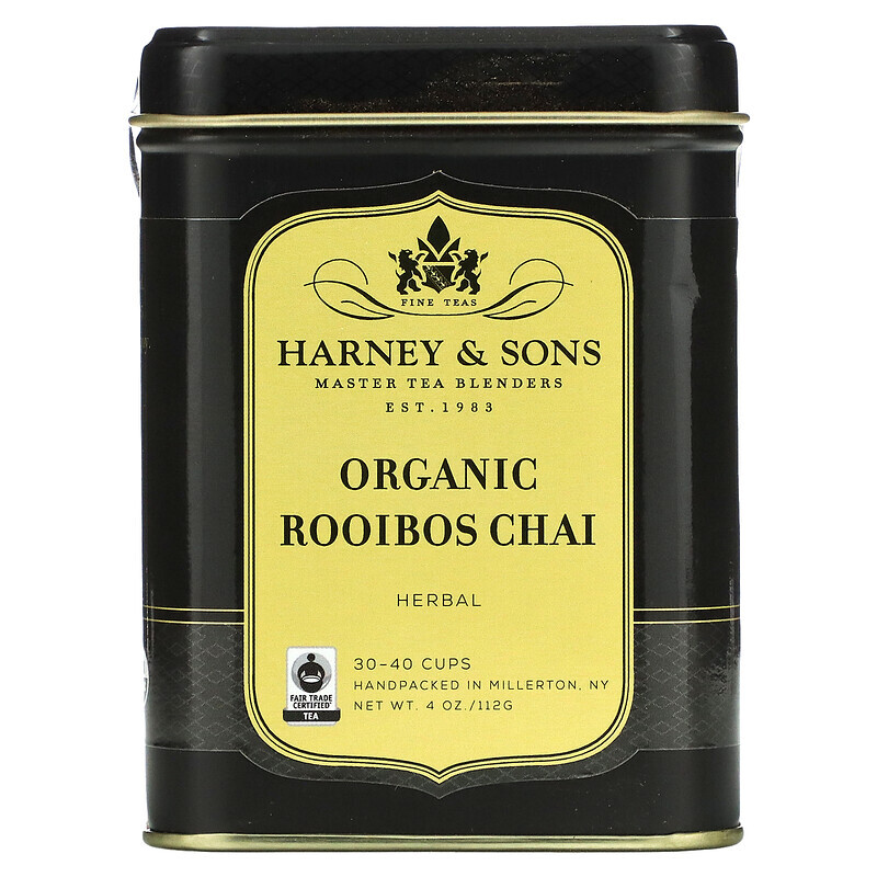 Harney & Sons, Organic Rooibos Chai, травяной чай, 4 унции (112 г)