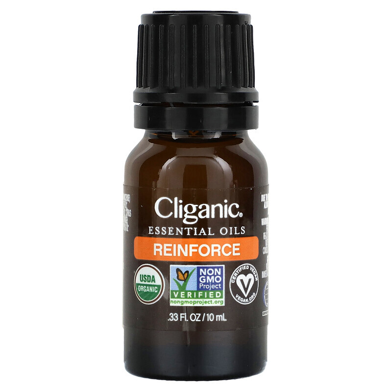 Cliganic, Смесь эфирных масел, Reinforce, 10 мл (0,33 жидк. Унции)